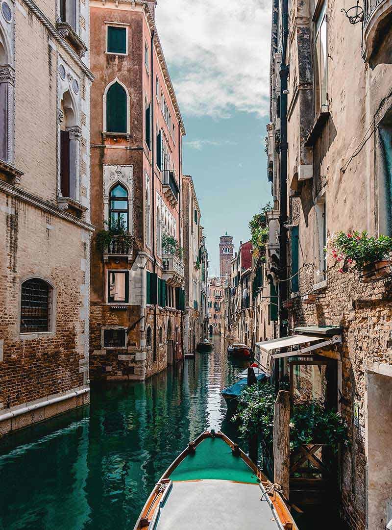 Boat on water in Venice
